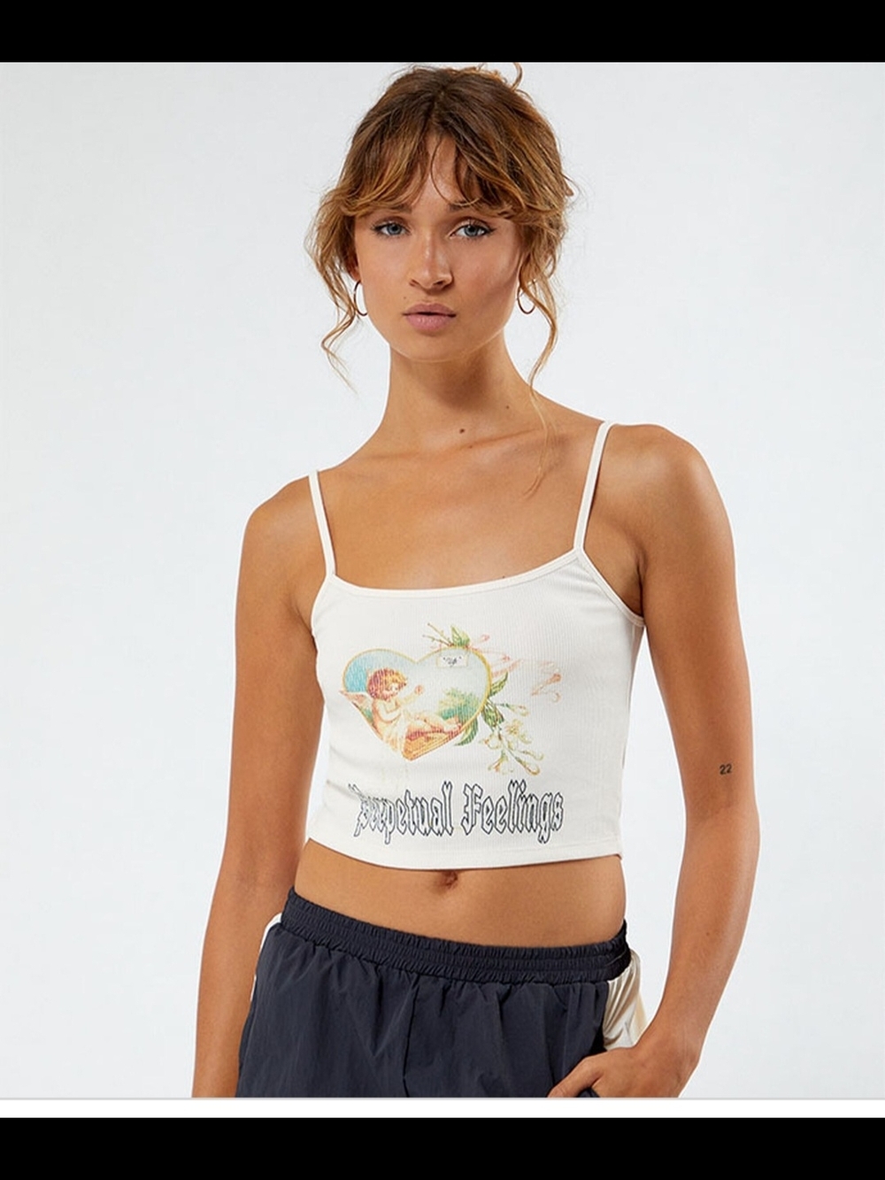 Boys Lie "Perpetual Feelings" Cropped Rhinestone Tank
